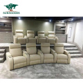 2021 New Design Living Room Power Recliner Sectional Reclining Sofa, Genuine Leather Recliner with Cup Holder